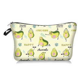 Evergoo - 2 bolsas divertidas para cosméticos para mujeres, con cierre, adorables bolsas de maquillaje, espaciosas, accesorios de viaje, organizador de regalos, Avo & Nutria