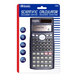 BAZIC Scientific Calculator 240 Function w/Slide-On Case, Engineering Calculators LCD Display, Great for Students and Professionals, Black 1-Pack