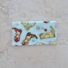 Checkbook Cover - Billfold Wallet - Western Boots Fabric Check