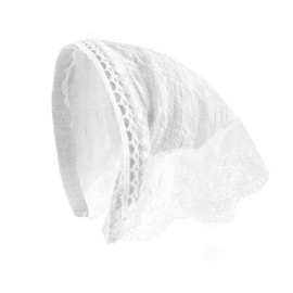 Lace Hair Scarf Headbands for Women Girls White Hair Bandana Headband for Girls Lace Head Kerchief for Teens Girl Triangle Bandanas Headscarf for Women's Scarves Soft Head Band Scarf for Women