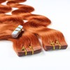 hair2heart Tape-In Real Hair Extensions, 60 cm, 2.5 g, Wavy,