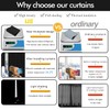 Rutterllow 100% Blackout Curtain 2 Panels, Heat and Full Light