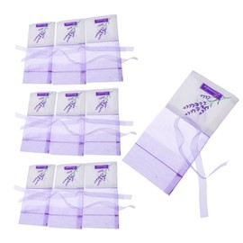 ORFOFE 10pcs Floral Lavender Sachets Bags for Relaxing and Sleeping Light Purple Drawstring Pouches for Wardrobe Deodorizing Tea Spice Jewelry Organizing