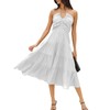 DEEP SELF Womens Summer V Neck Midi Dress Halter Neck