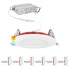 LUXRITE 6-Pack 3 Inch Ultra Thin LED Fire Rated Recessed