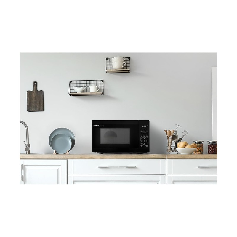 SHARP Compact Countertop Microwave Oven with Removable 10" Carousel Turntable,