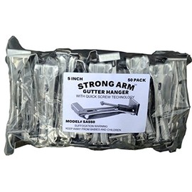 Quick Screw 5" 50 Pack Heavy Duty Hidden Rain Gutter Bracket Hook hangers With Clip