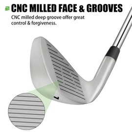 MAZEL WM-X1/2 Individual Men Golf Club Irons 1,2,3,4,5,6,7,8,9,Pitching Wedge,Approach Wedge,Sand Wedge with Graphite/Steel Shafts for Right Handed