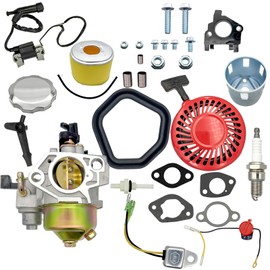 Gbeneiac Recoil Starter Carburetor Air Filter Ignition Coil Assembly kit for Honda GX340 GX390 GX420 11Hp 13Hp 16Hp Harbor Freight Predator 389cc 420cc 439cc Engine Power Equipment