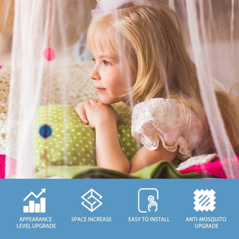 Mosquito Net with Hooks, Single Bed Double Bed Children Bed