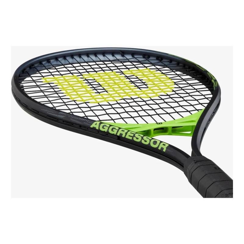 Raqueta de Tenis Aggressor Negra/Verde 4 3/8 – 0.62 lb