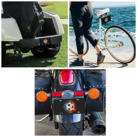 Muishi 3D Funny Fire Football Decorative License Plate, Vanity Tag, Metal License Plate, Aluminum Novelty License Plate Home Decor for Men/Women/Boy/Girls 6 X 12 Inch (4 Holes)