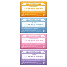Dr. Bronner Magic Soap Bar, 4.9 oz (140 g) x 4 Pieces