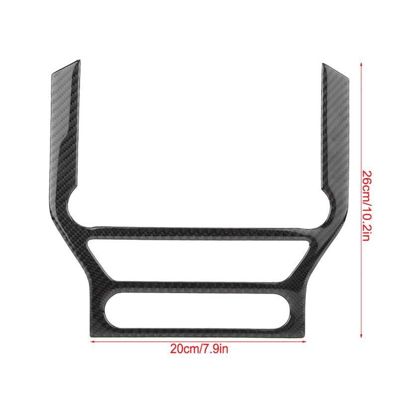 Carbon Fiber Multimedia Center Console Panel Decorative Trim Sticker for