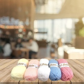 5 x 100g Wool Craft Baby care DK Yarn Knitting Pattern Mixed Pack