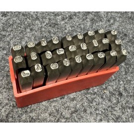 Grainger 27 Pc 3/32" 2.5mm Steel Punch Stamp Letter A-Z Set 2 1/2 Shank
