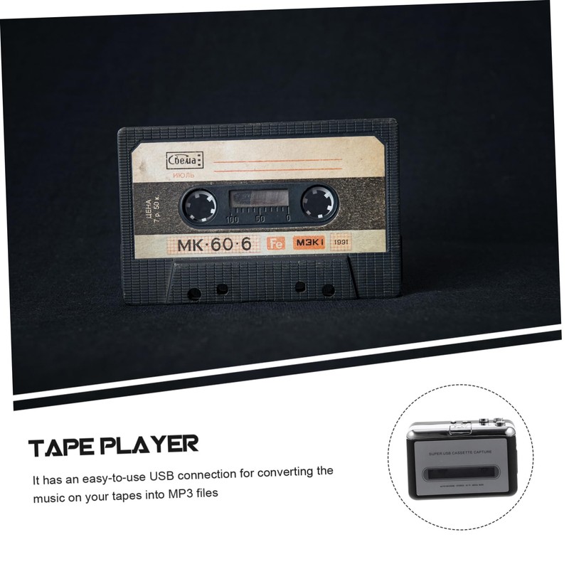 Operitacx High Fidelity Portable USB Cassette Tape Converter Compact Music