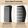 Zoolinn Versatile Hair Grooming Set - 3PCS Black Double-Sided Combs