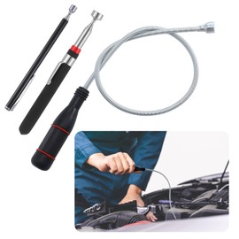 Xialvyu Pack of 3 Telescopic Magnetic Sticks, Telescopic Magnetic, Flexible Rod Magnet, Extra Strong Magnetic Rod Workshop