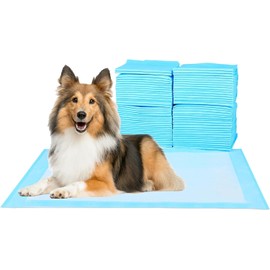 Super Absorbent Waterproof Dog and Puppy Pet Training Pad, Housebreaking Pet Pad, 40-Count Extra Middle-Size, 30’’X36’’, Blue