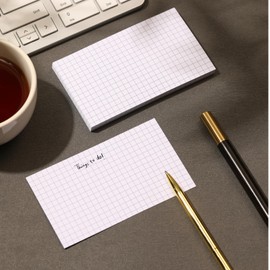 Grid Index Cards 4x6,Double Sided Thick Graph Ruled Notecards, Heavy Weight Flash Cards for Studying,School, Home and Office - White (White - 100 Count, 3 x 5 INCH)