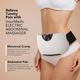 Abdominal Massager - Electric Stomach Tummy Anti Cellulite Remover Machine for Flat Belly - Real Bian Stone Kneading Heat Relief for Period Cramps Men Women Body Sculpting