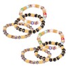 6pcs Beaded Bracelet Shiny Crystal Simple Style Women Girl Jewelry