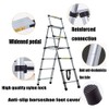 5+6 Steps(5.6ft + 6.6ft) AluminiumTelescoping Ladder Extension Ladder A-Frame Telescopic