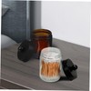 Baluue Cotton Pad Container Makeup Organizer Glass Swab Holder Safe
