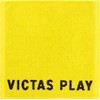 VICTAS 692301 Table Tennis Towel, Bicolor Text Logo Hand Towel,