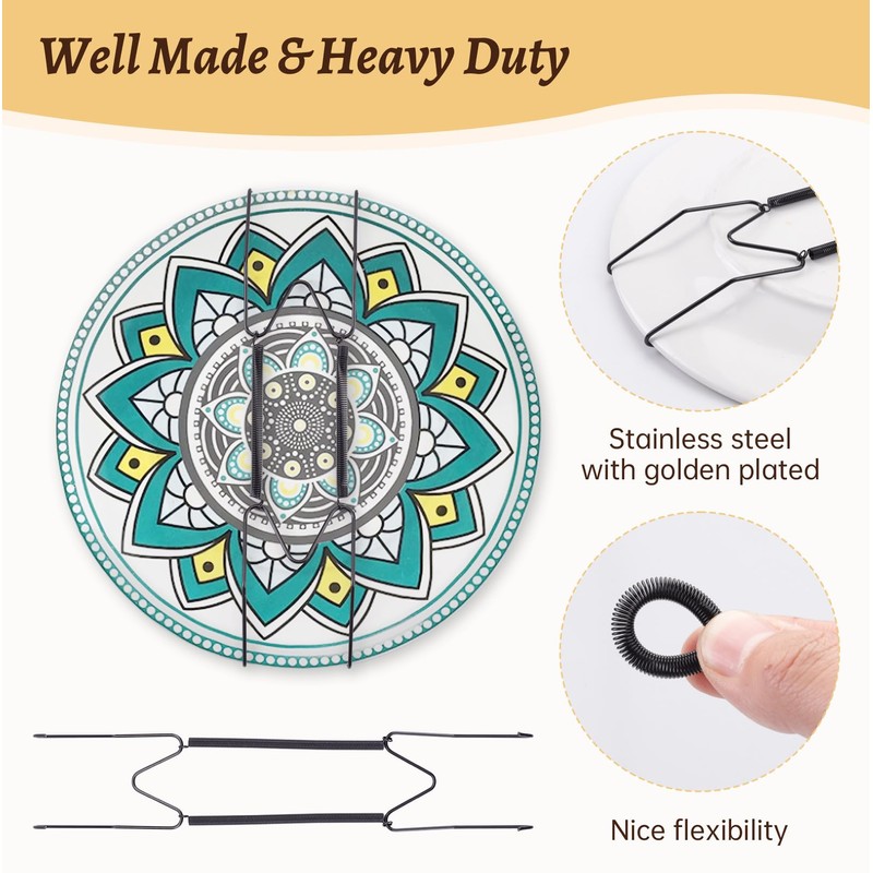 4 Pack Plate Hangers for Wall, Suitable for 8-10 inch