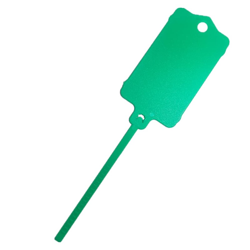 100pcs Reusable Blank Plastic Tags Ties Key Tags 1.45"*2.48" Serrated