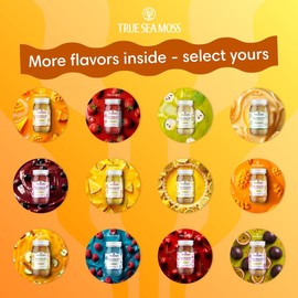 TrueSeaMoss Wildcrafted Irish Sea Moss Gel | Multiple Flavors – Rich in Minerals & Vitamins –   supports immune, improves digestion, boost energy, skin & hair health - Made in USA:_Passion fruit_1 Pack