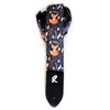 Fox Guitar Strap - Blue Fox, Genuine Leather Ends, Includes