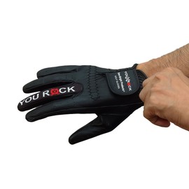 Ever-Bright Men's Golf Gloves OptiColors Premium Leather Golf Gloves .… (Pink Brown, Left Medium/Large)