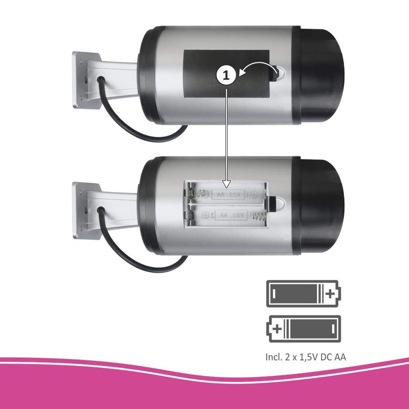 ELRO CDB25S-2 Outdoor Dummy Surveillance Camera with LEDs Pack of