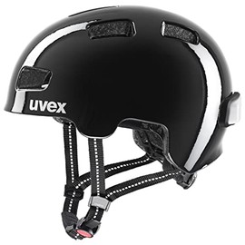uvex hlmt 4 reflexx - lightweight children's helmet - individual size adjustment - incl. LED light - black - 56-61 cm
