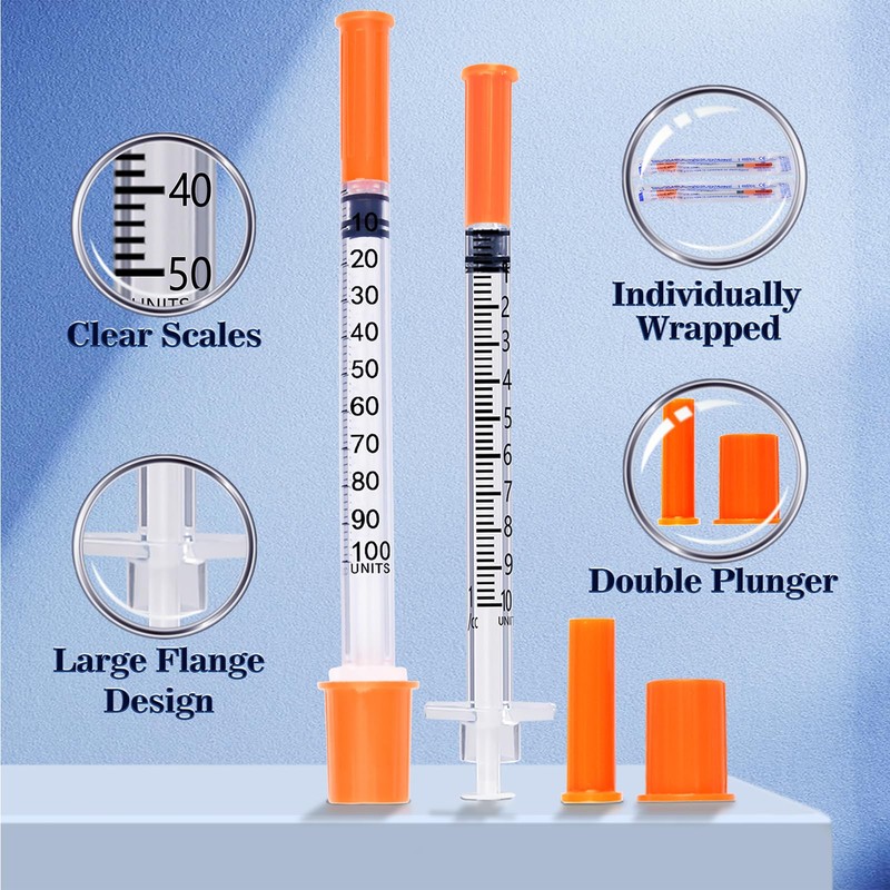 1ml 30G 5/16 Inch 8mm Syringe, U-100 Lab Syringes Individually
