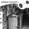 Cabilock Trash can Wheels Replacement for Garbage can Outdoor,7 Inch
