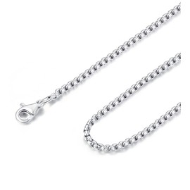 Besteel Womens Mens Stainless Steel Rolo Cable Wheat Chain Link Necklace 16-36 Inch (O:2mm wide,18 IN)