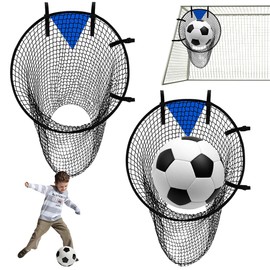 Mineup Pack of 2 Football Goal Target Net, 58 x 65 cm Football Target with Frame, Top Football Goal Accessories with Frame, Cross Corner Accessories, Football Training Accessories for Shooting