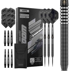 KOTO - Zoom Black Electro, 90% Tungsten, 21 G, Darts Set Complete, Gravur
