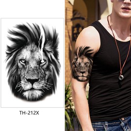 Lion Tattoos Arm Tattoos Fake Tattoos Festival Tattoos Lion Tattoos 4 Sheets Set Wildcat 4