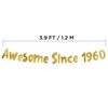 Awesome Since 1960 Gold Glitter Banner - 65th Birthday and