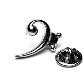 Gifticuffs Bass Clef Music Themed Lapel Pin Badge
