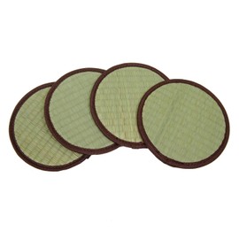 Hagihara Table with Roots, Round Brown, Set of 4, Diameter Approximately 6.3 inches (16 cm)