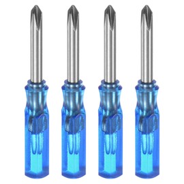 HARFINGTON 4Pcs PH1 Mini Phillips Screwdriver 3mm Magnetic Cross Head 45mm Length for Small Appliances Repairs, Blue