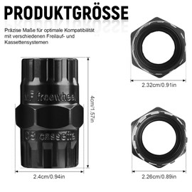 Honosen Sprocket Puller 2 in 1, Bicycle Sprocket & Cassette Tool, Cassette Puller 12 Teeth Screw Ring Puller for 5-8 Speed Freewheel & 5-12 Speed Cassettes, Cassette Puller Bicycle