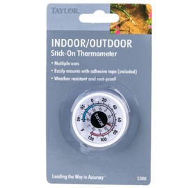 Taylor 5380n 1 3/4" Mini Stick on Indoor Outdoor Dial Thermometer
