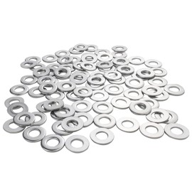 Fajoeda 120 arandelas planas de acero inoxidable M4 304 para tornillos M4 x 9 mm x 0,8 mm
